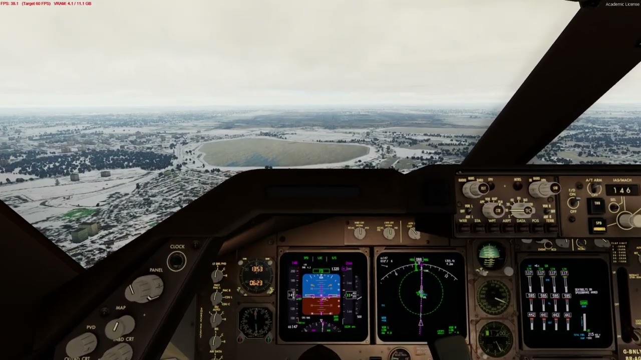 P3D V5.4 | Heathrow Landing | PMDG B744