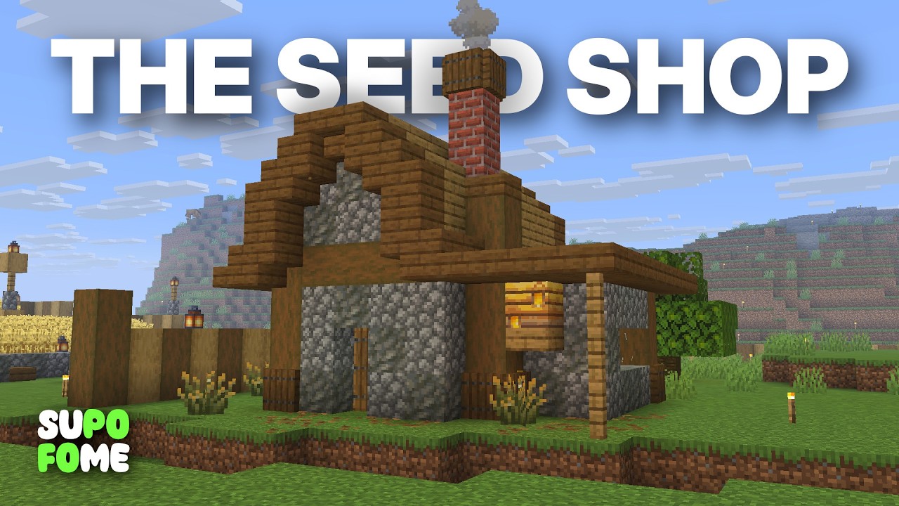 I made a cozy seed shop in Minecraft