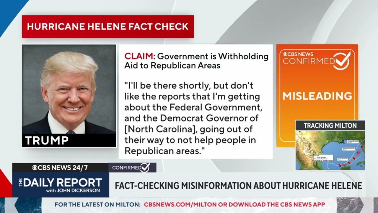 Trump States aid is being withheld from Republican areas which is false