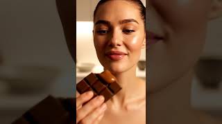 Chocolate Crack + Melt ASMR | Perfect Texture Moment #asmrfood #satisfying #foodshorts  #asmr