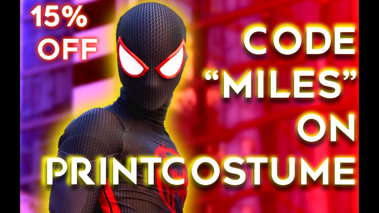 SAVE $$ ON your SPIDER-SUIT" NEW CODE “MILES15”