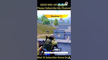 M249 With 4X Scope!!😱😜#shorts #gaming #viral