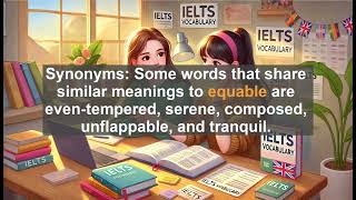 IELTS 9.0 Vocabulary Lesson: Equable - Meaning, Common errors, Synonyms and Antonyms