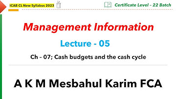 MI Lecture 05 A K M Mesbahul Karim FCA ICAB CL New Syllabus 21 April 2025