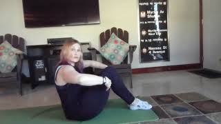 2. Half Roll Down Pilates Core Mat Exercise
