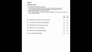 PET 3 Listening Test 4 Part 4