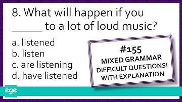 English Grammar Exercises #155 | Grammar Quiz English Test Hard With Explanation #grammarpractice