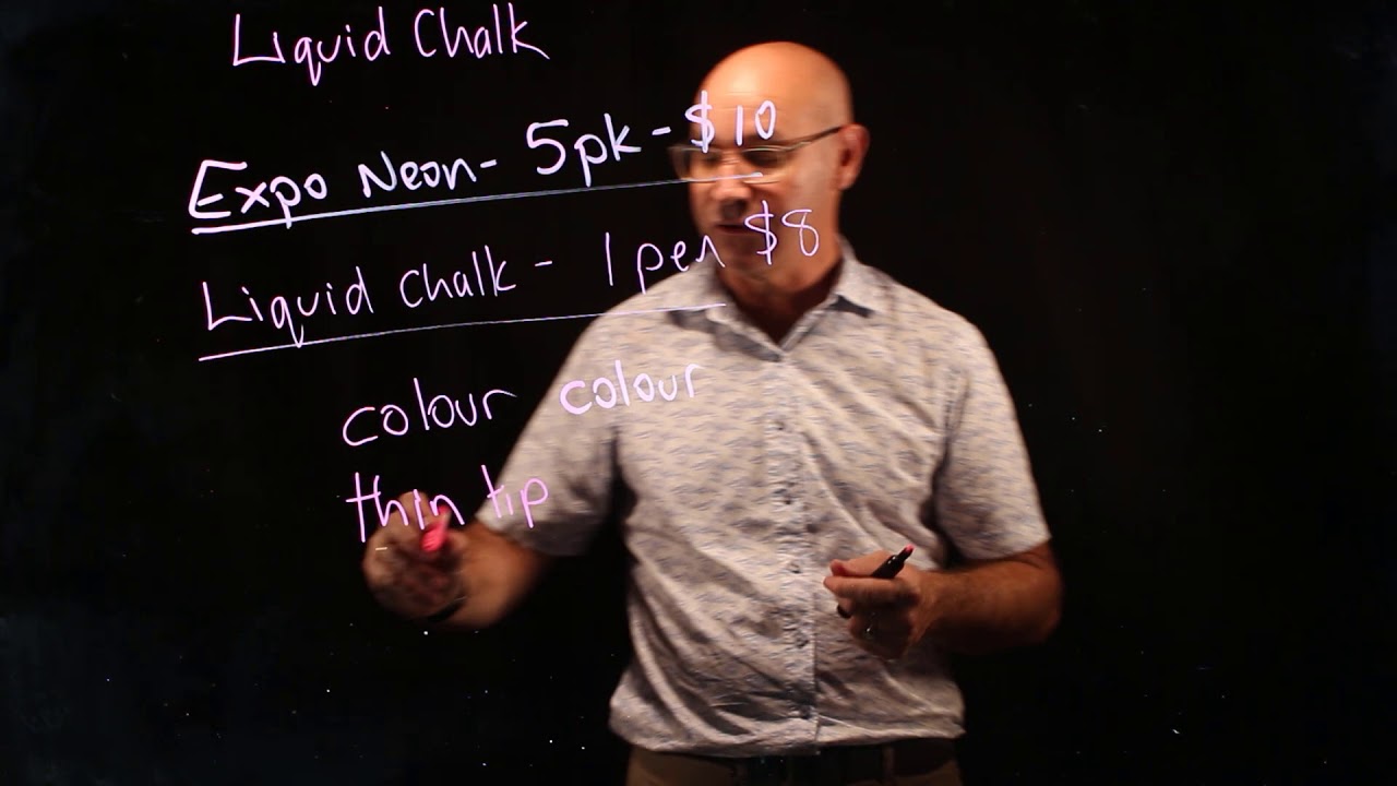 Liquid chalk vs Expo Neon Marker on the lightboard 