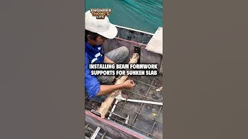 Installing beam formwork supports for sunken slab #engineerthong #construction #shorts