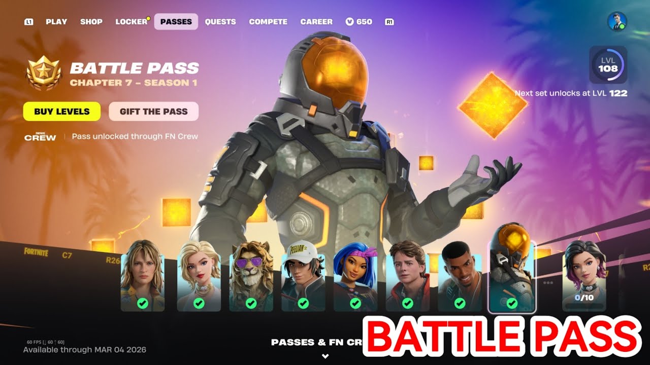 Fortnite Chapter 7 Season 1 Battle Pass