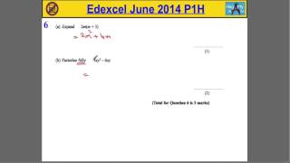 Edexcel Maths P1 June 2014 Higher Q6