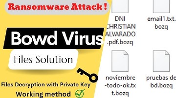 Bowd Virus Solution | [.nury] Virus Decrypt & Removal Guide | Nury Ransomware Data Decryption