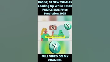 KASPA; WHALES Loading Up While Retail PANICS! KAS Price Prediction 2025 #shorts