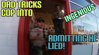 DAD TRICKS COP INTO ADMITTING HE LIED, ABOUT PULLING OVER HIS SON!