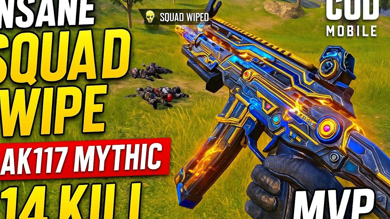 INSANE Squad Wipe & 14 Kills MVP with AK117 Mythic | COD Mobile 