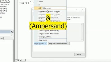 Excel 2007 Dersleri - Hafta6 Bolum1 - Visual Basic Düzenleyici Yorum Bloğu Butonu Ekleme