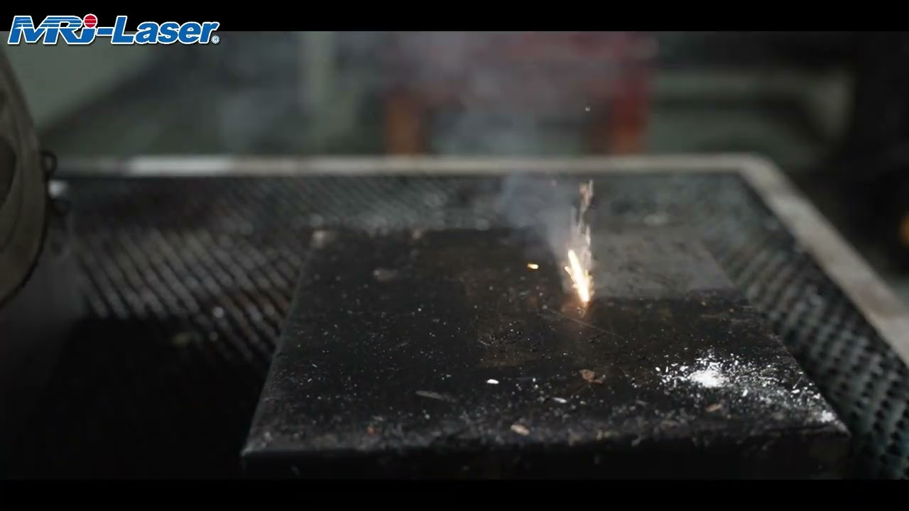 Laser clean oil stains on metal parts