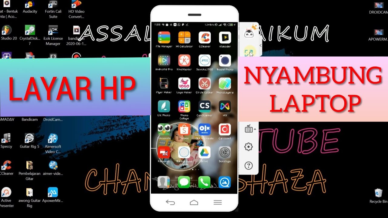 CARA MENAMPILKAN LAYAR HP KE LAPTOP - YouTube