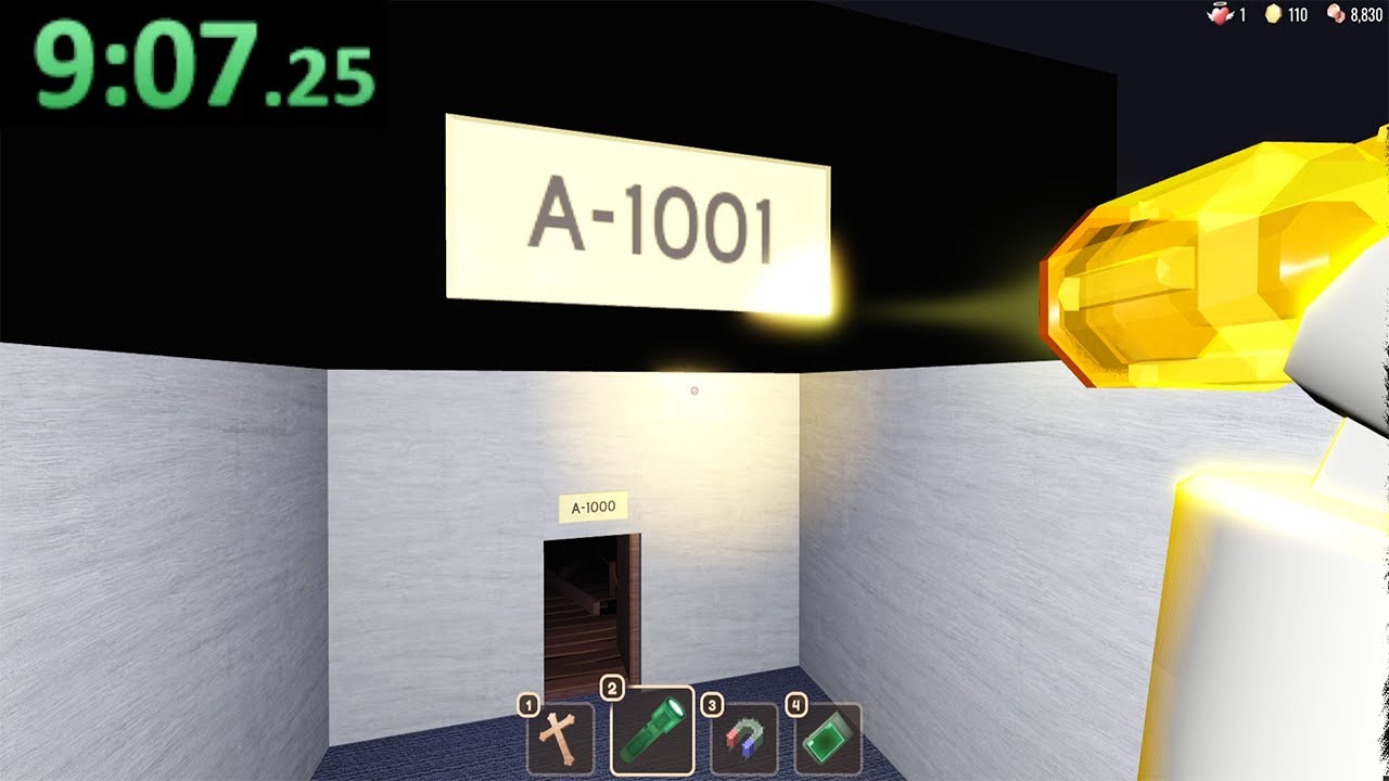 FOUND A1001 Door in ROOMS SPEEDRUN World Record 3944 *NO CHEATS