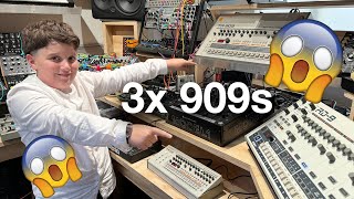 3x 909s featuring: Roland TR-909, Roland TR-09 and Behringer RD-9