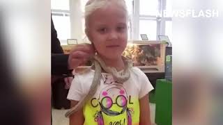 Snake Bites Little Face At Petting Zoo