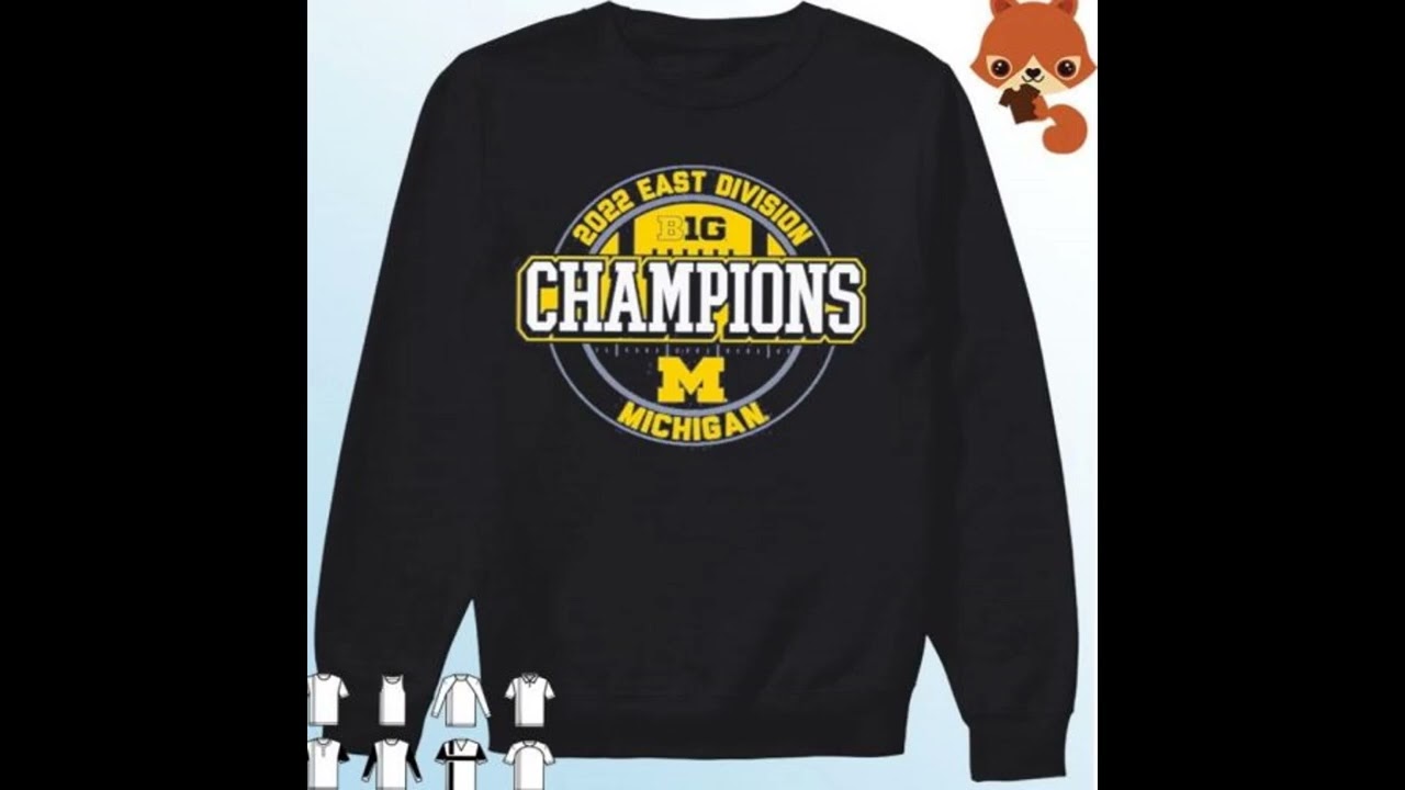 Michigan 2022 Big Ten East Division Champions Locker Room T Shirt