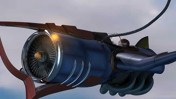 Autodesk Maya 2012 - Short Airship animation. Render test.