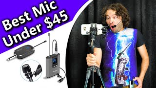 Best Wireless Microphone System Cheap Budget Lavalier Lapel & Headset Mic Alvoxcon Mic Review
