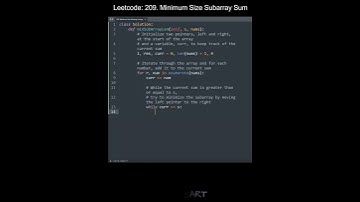Leetcode 209. Minimum Size Subarray Sum in Python | Python Leetcode | Python Coding Tutorial | ASMR