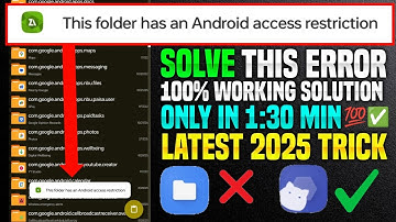 This folder has an android access restriction on android 11 - 15 | Obb/Data access restriction