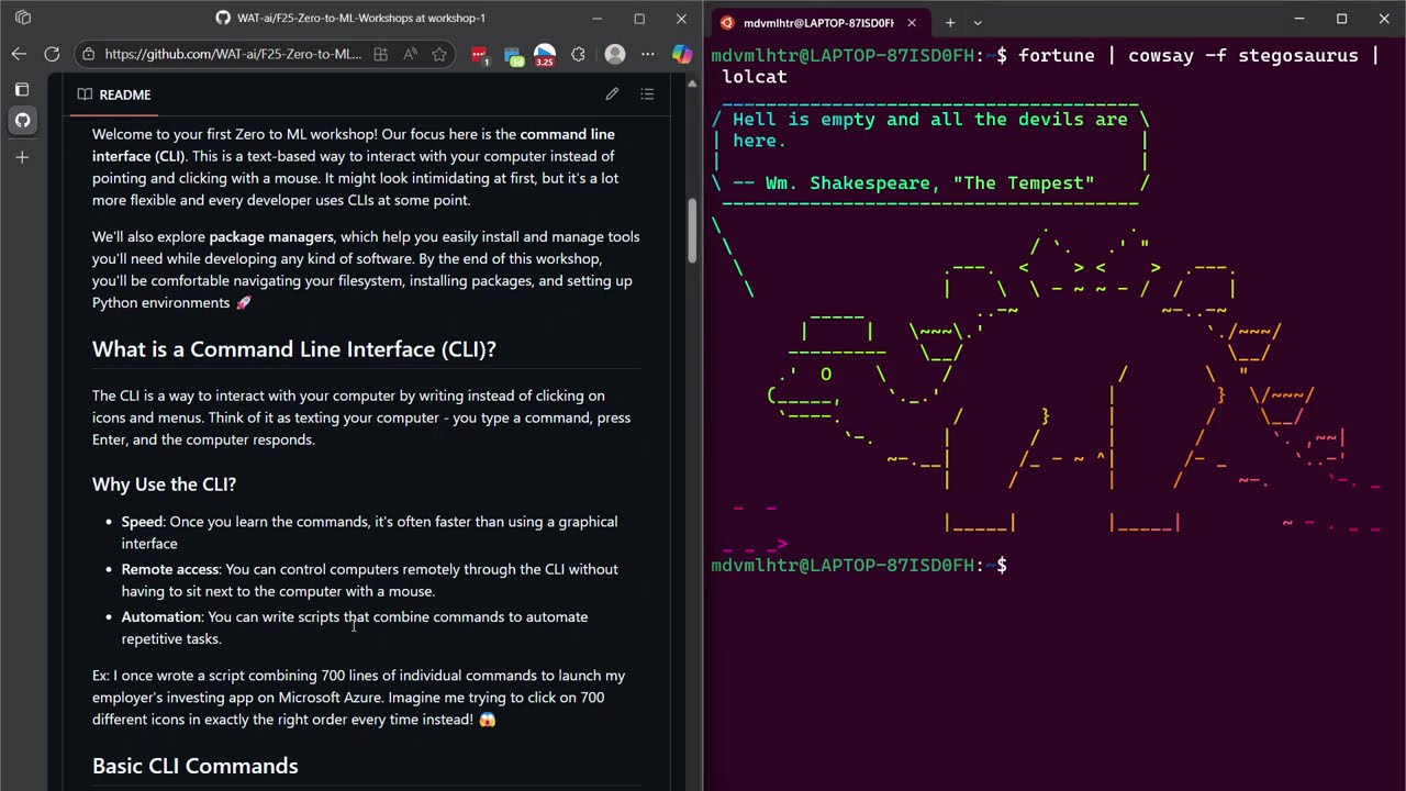 A Gentle Introduction to Texting Your Computer | Command Line Interfaces (Zero to ML 1)