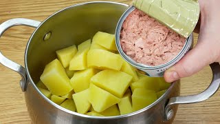 If you have potatoes and canned tuna at home. It's so delicious that I cook it every day❗