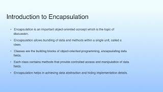 Introduction to Encapsulation | Lecture 07: Encapsulation