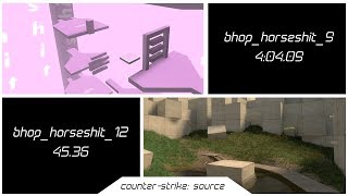 CS:S Bhop | bhop_horseshit_12 & bhop_horseshit_9 [TAS/Segmented]