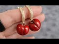 Realistic Cherry 🍒 Earrings EASY Polymer Clay Tutorial