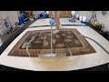 VERY DIRTY leafy rug gets washed twice as GALLONS of "PET LEMONADE" water flow out