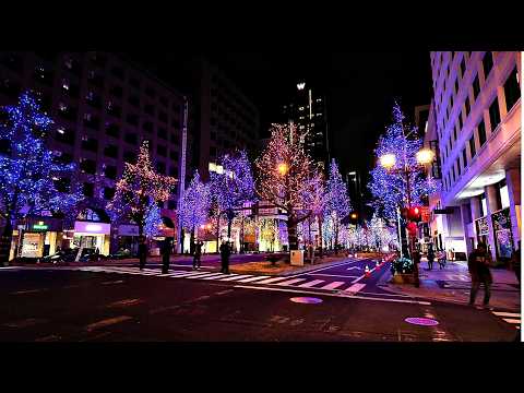Midosuji Street Osaka Japan at night