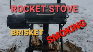 Rocket Stove BBQ Smoker(Smoking a Brisket)