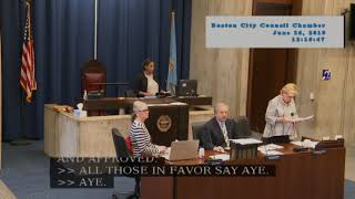 Boston City Council Meeting on June 26, 2019