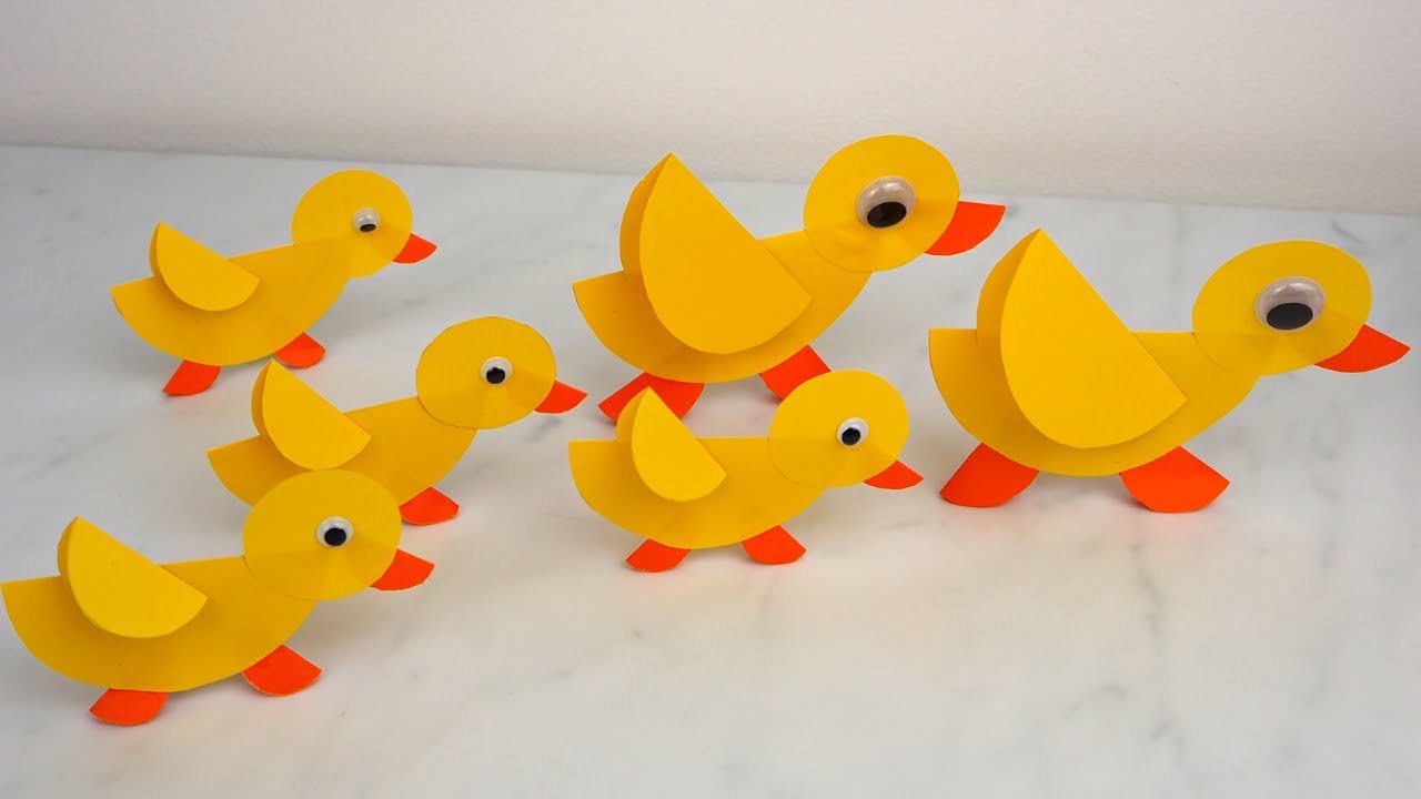 How to make a paper duck - Easy paper crafts 