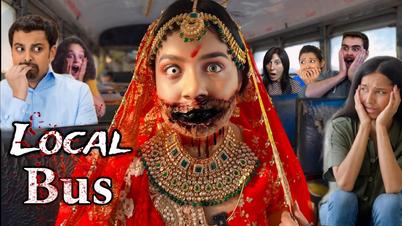 I did GHOST Bride Makeup in Public BUS  Shocking Reaction  OMG 
