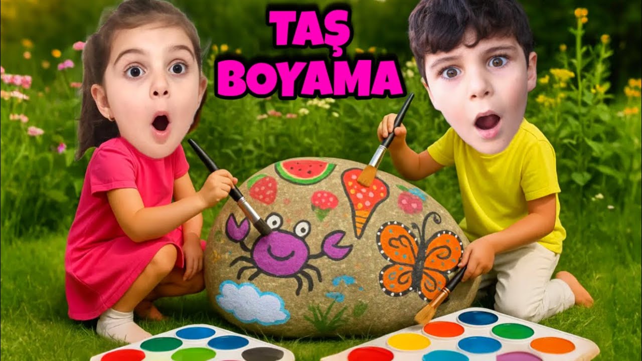 UTKU VE ASEL DEV TAŞ BOYAMA YAPTI ‼️