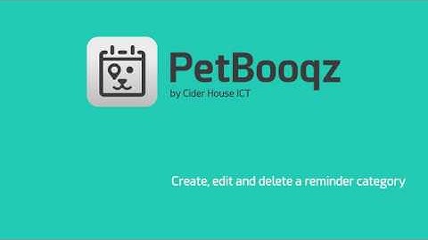 Create, edit and delete a reminder category