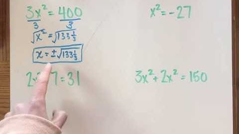 9-4 Solving Quadratic Equations Using Square Roots