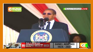 Former Tanzania's president Jakaya Kikwete gives tribute to the late Mzee Moi