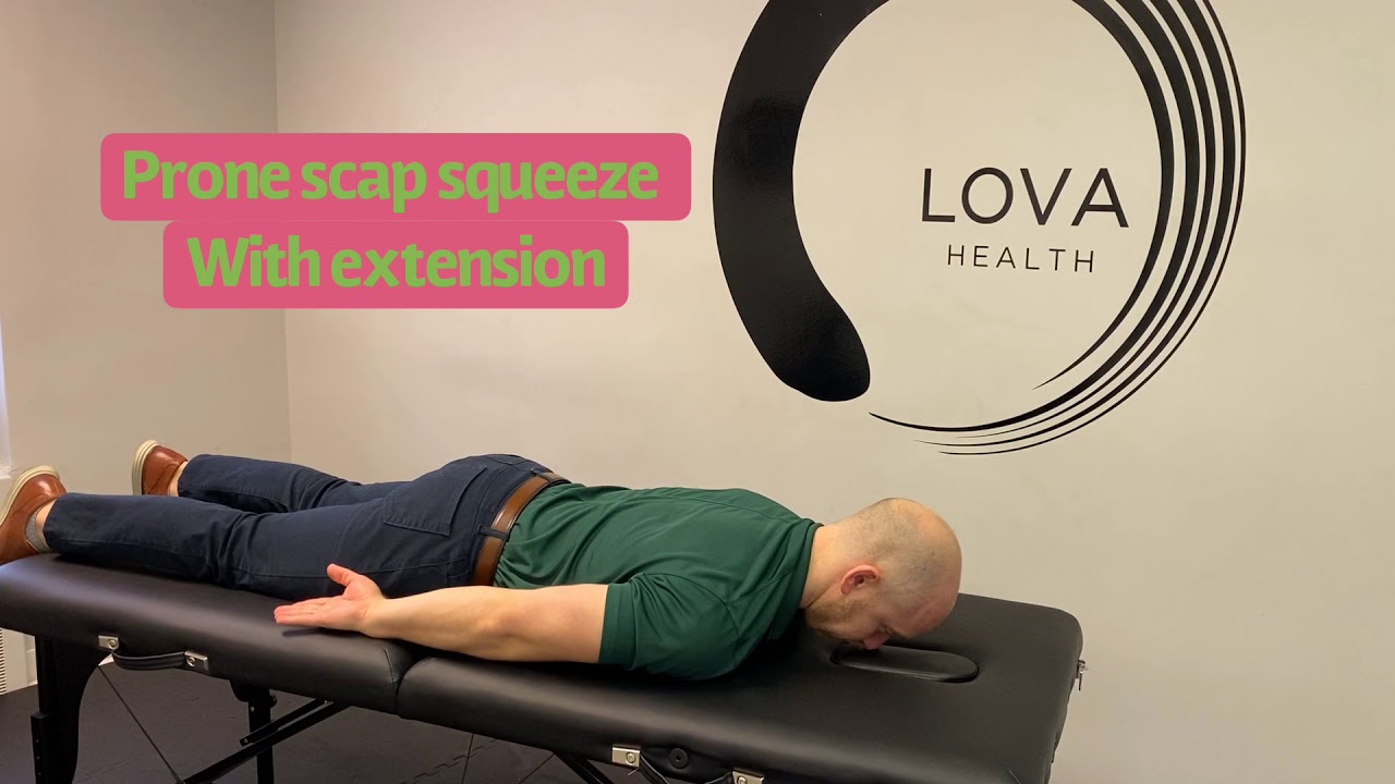 Prone Scapula Squeeze with Extension