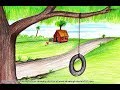 Tree With Tire Swing Drawing