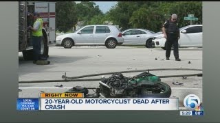 20-year-old motorcyclist dead after crash