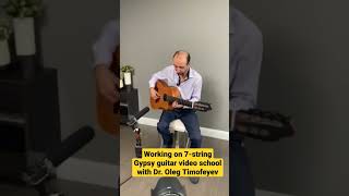 Me and Dr. Oleg Timofeyev @Timofeyev63 working on a new unique 7-string Gypsy guitar method.