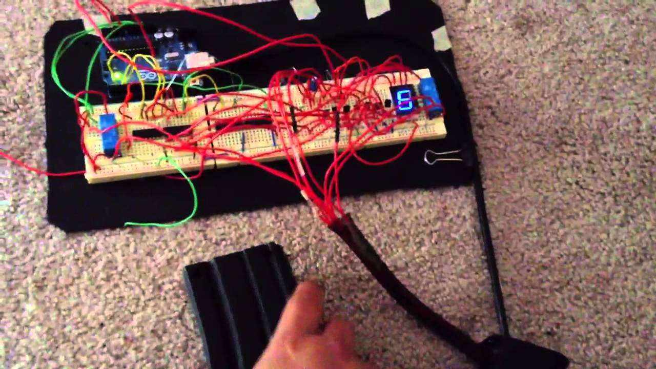 Arduino laser tag final gun form - YouTube